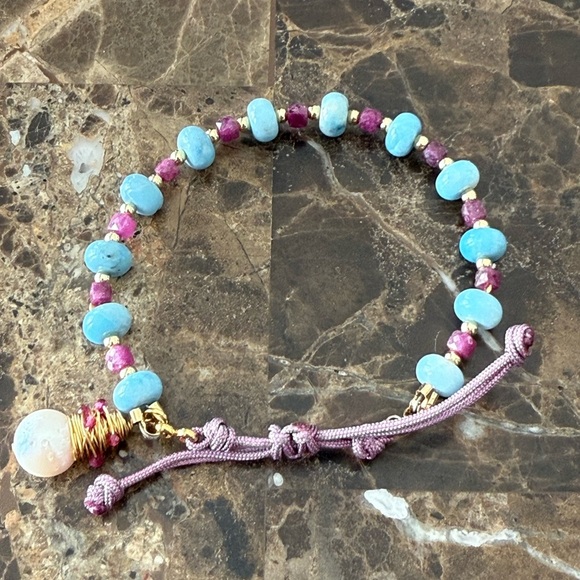 Larimar and Ruby Bracelets - Picture 6 of 7